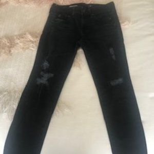 AG Adriano Goldschmied Black Distressed Denim